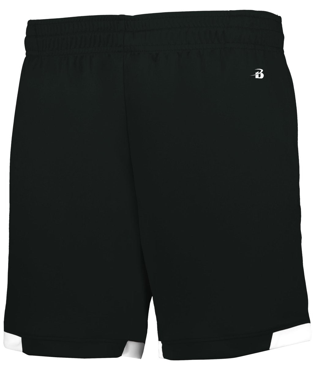 Augusta Sportswear YOUTH ON THE RISE SHORTS WITH POCKETS 225900 BLACK/WHITE (BA) XXS