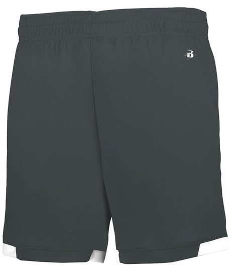 Augusta Sportswear YOUTH ON THE RISE SHORTS WITH POCKETS 225900 GRAPHITE/WHITE (BA) XXS