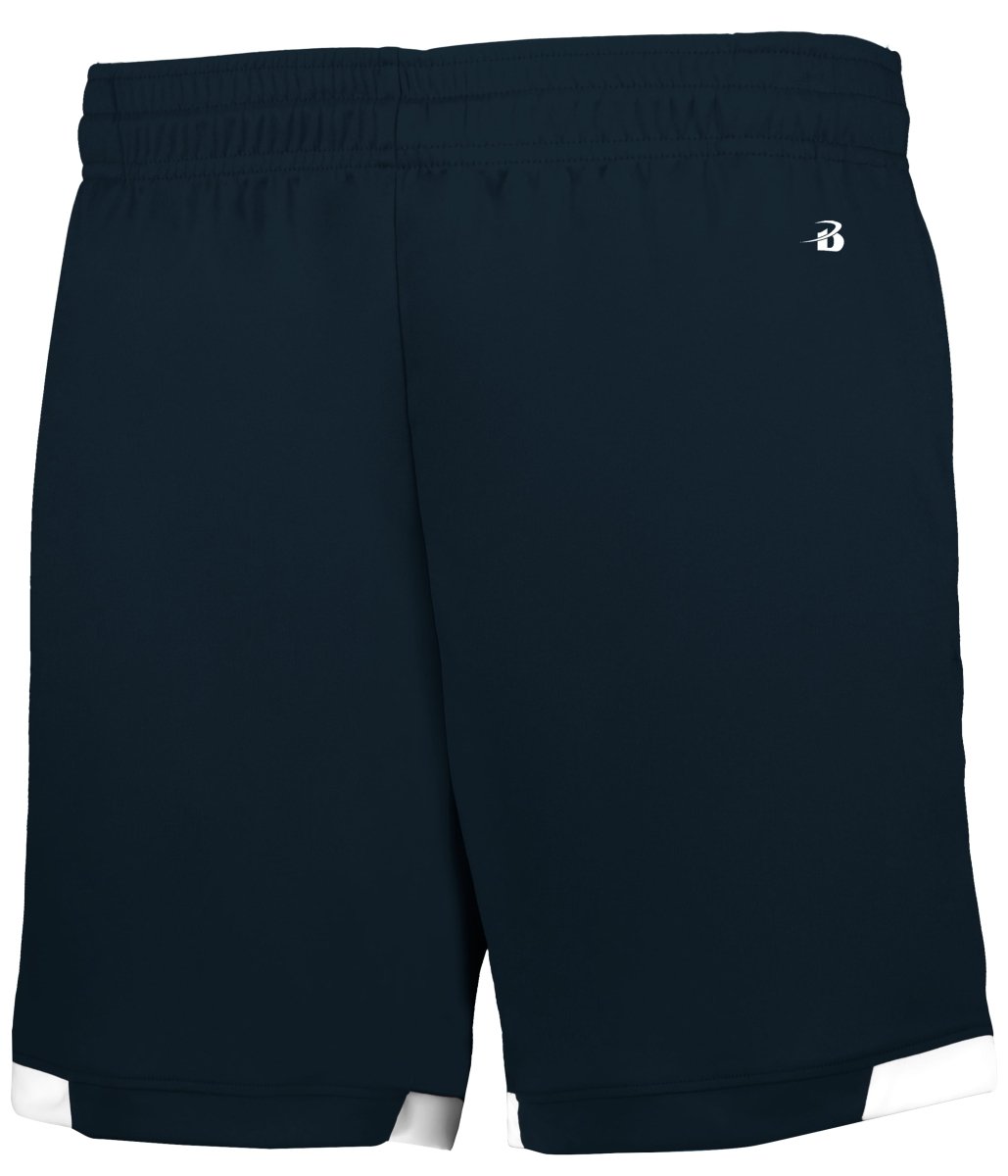 Augusta Sportswear YOUTH ON THE RISE SHORTS WITH POCKETS 225900 NAVY/WHITE (BA) XXS