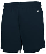 Augusta Sportswear YOUTH ON THE RISE SHORTS WITH POCKETS 225900 NAVY/WHITE (BA) XXS