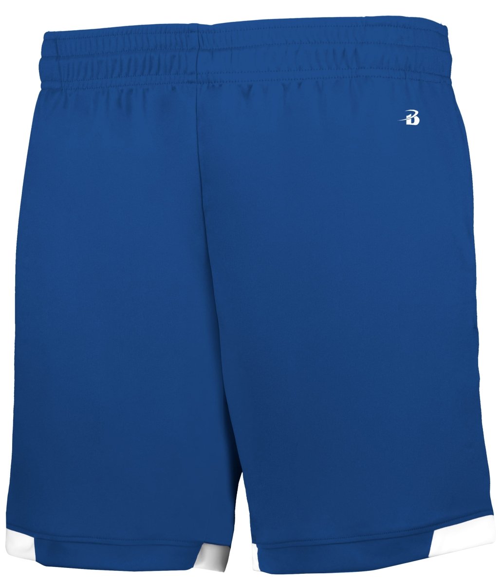 Augusta Sportswear YOUTH ON THE RISE SHORTS WITH POCKETS 225900 ROYAL/WHITE (BA) XXS