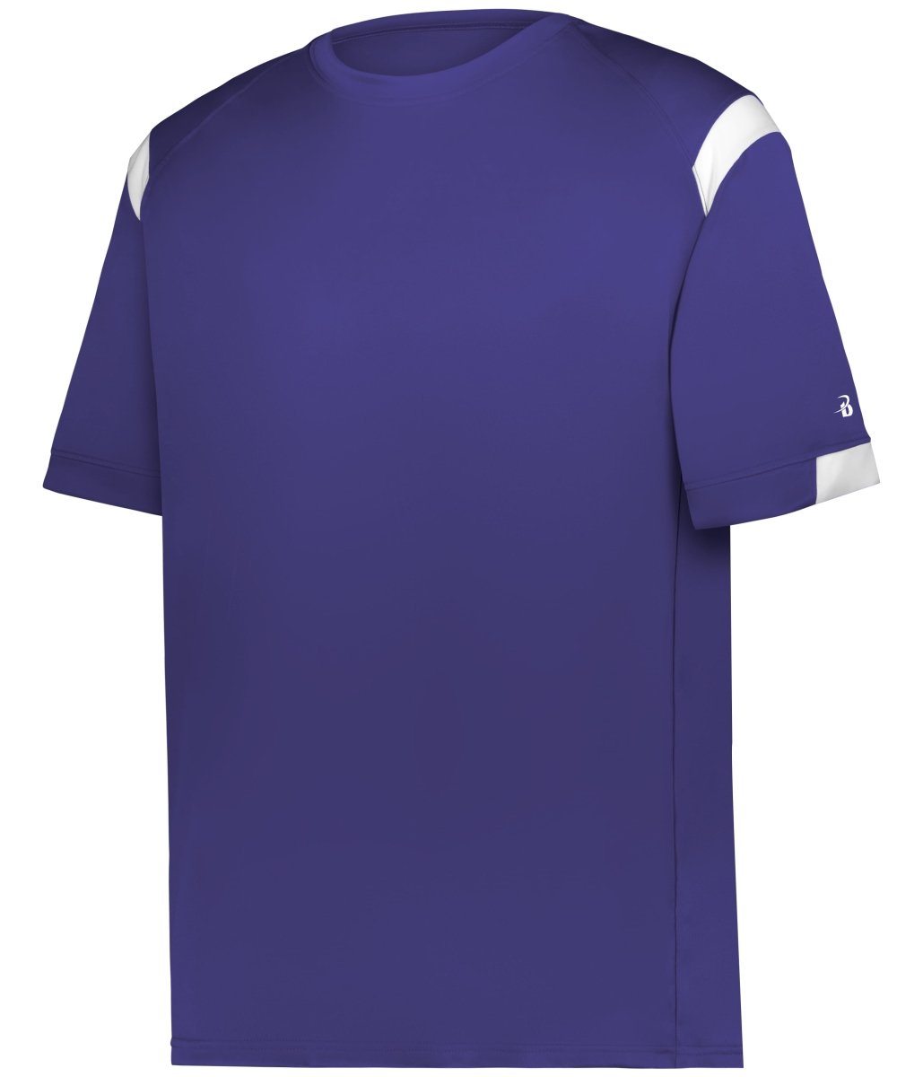 Augusta Sportswear YOUTH ON THE RISE TEE 225100Y PURPLE/WHITE (BA) XXS