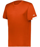 Augusta Sportswear YOUTH ON THE RISE TWO - BUTTON BASEBALL JERSEY 295000 BT. ORANGE/WHITE (BA) S