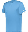 Augusta Sportswear YOUTH ON THE RISE TWO - BUTTON BASEBALL JERSEY 295000 COLUMBIA BLUE/WHITE (BA) S