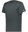 Augusta Sportswear YOUTH ON THE RISE TWO - BUTTON BASEBALL JERSEY 295000 GRAPHITE/WHITE (BA) S