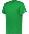 Augusta Sportswear YOUTH ON THE RISE TWO - BUTTON BASEBALL JERSEY 295000 KELLY/WHITE (BA) S