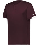 Augusta Sportswear YOUTH ON THE RISE TWO - BUTTON BASEBALL JERSEY 295000 MAROON/WHITE (BA) S