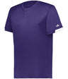 Augusta Sportswear YOUTH ON THE RISE TWO - BUTTON BASEBALL JERSEY 295000 PURPLE/WHITE (BA) S