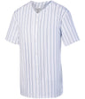 Augusta Sportswear Youth Pinstripe Full - Button Jersey 1686 WHITE/NAVY S