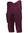 Augusta Sportswear YOUTH POWER SPANDEX INTEGRATED FOOTBALL PANT 689SY LIGHT MAROON (BA) S