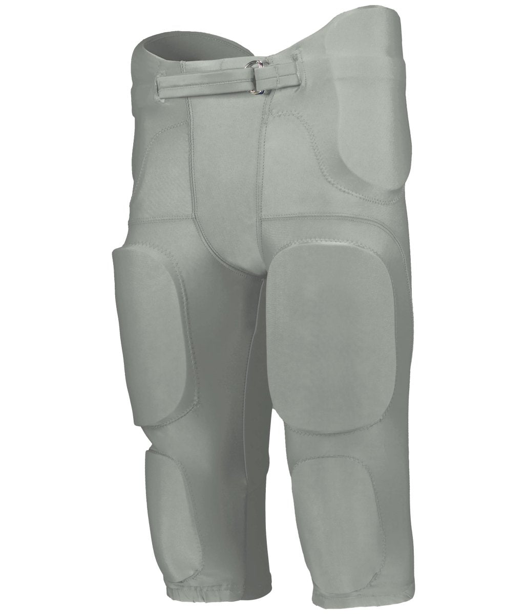 Augusta Sportswear YOUTH POWER SPANDEX INTEGRATED FOOTBALL PANT 689SY SILVER (BA) S