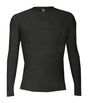 Augusta Sportswear YOUTH PRO COMPRESSION LONG SLEEVE CREW 260500 BLACK S