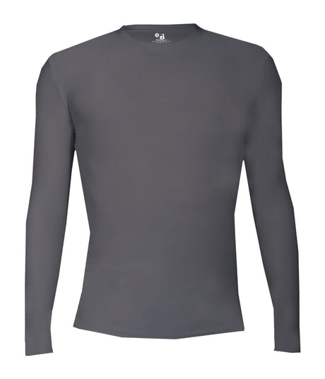 Augusta Sportswear YOUTH PRO COMPRESSION LONG SLEEVE CREW 260500 GRAPHITE (BA) S