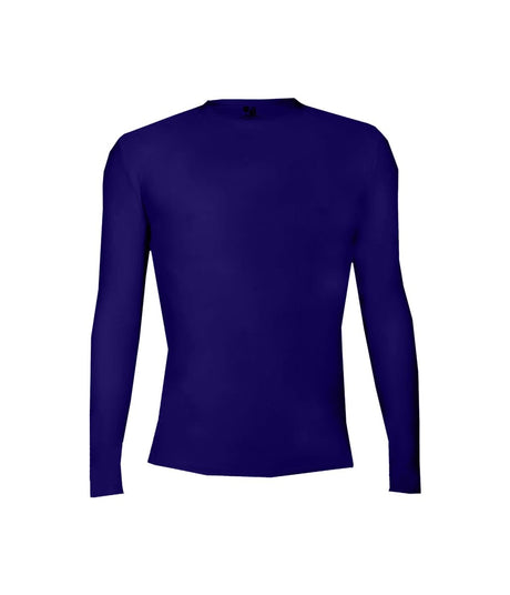 Augusta Sportswear YOUTH PRO COMPRESSION LONG SLEEVE CREW 260500 PURPLE (BA) S