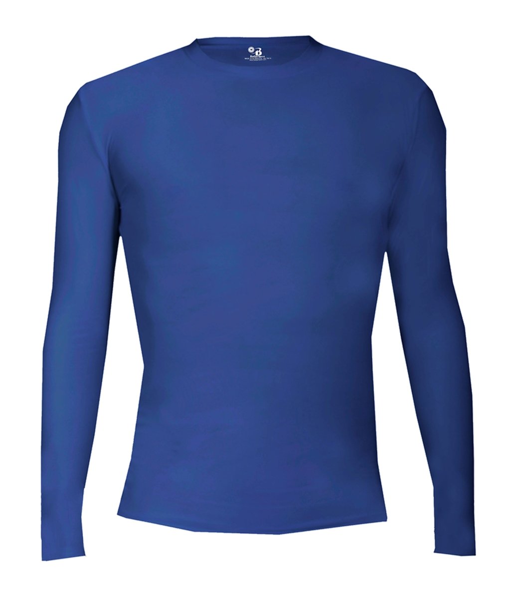 Augusta Sportswear YOUTH PRO COMPRESSION LONG SLEEVE CREW 260500 ROYAL (BA) S