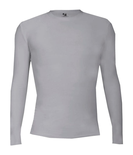 Augusta Sportswear YOUTH PRO COMPRESSION LONG SLEEVE CREW 260500 SILVER (BA) S