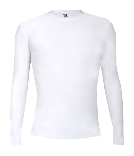 Augusta Sportswear YOUTH PRO COMPRESSION LONG SLEEVE CREW 260500 WHITE S