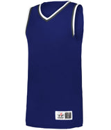Augusta Sportswear YOUTH RETRO BASKETBALL JERSEY - Augusta Sportswear A53000 NAVY/GRAPHITE/WHITE (BA) S