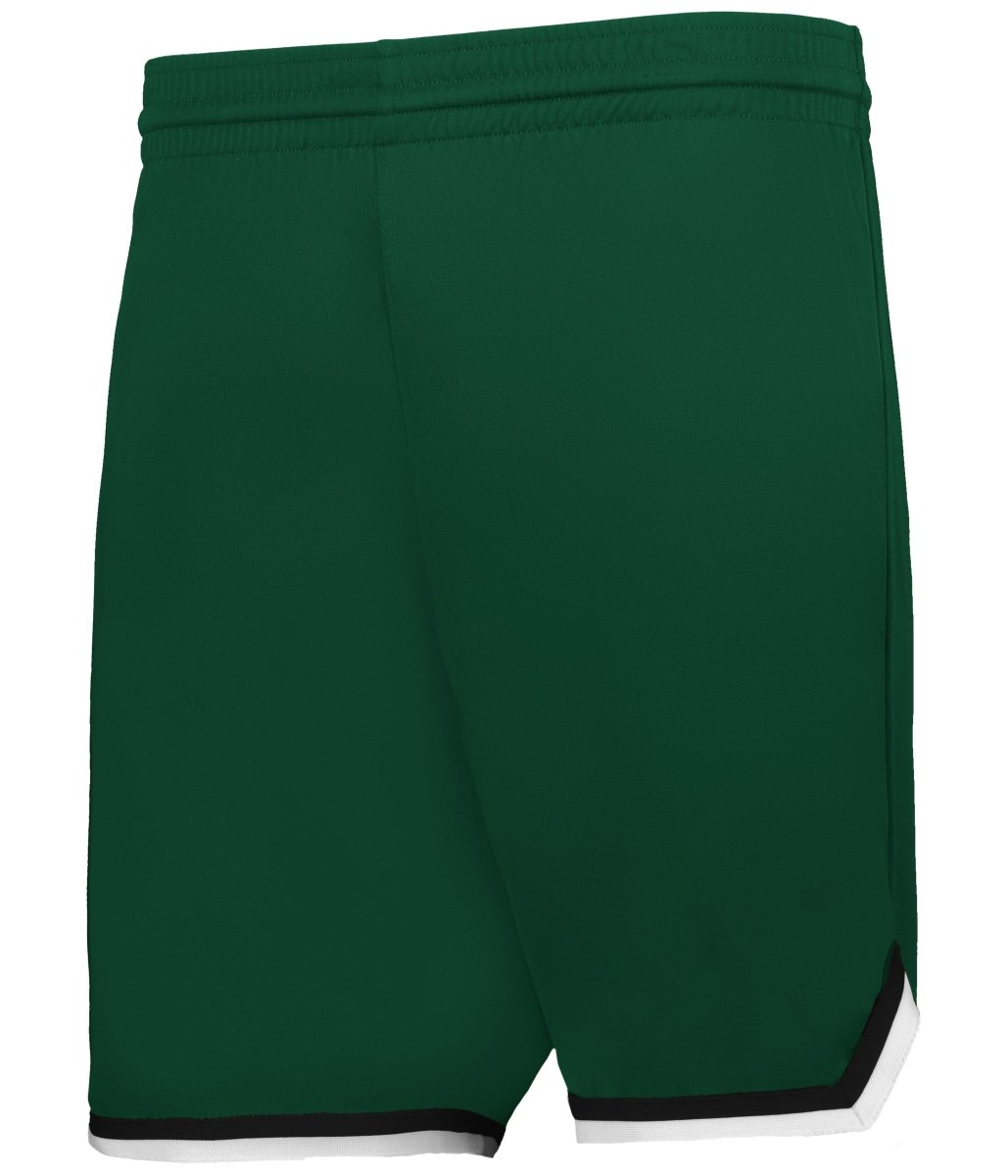 Augusta Sportswear YOUTH RETRO BASKETBALL SHORTS - Augusta Sportswear A54000 FOREST/BLACK/WHITE (BA) S