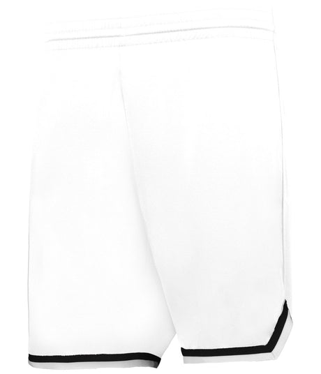 Augusta Sportswear YOUTH RETRO BASKETBALL SHORTS - Augusta Sportswear A54000 WHITE/BLACK/WHITE (BA) S