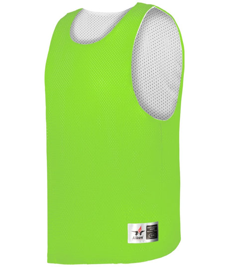 Augusta Sportswear YOUTH REVERSIBLE LACROSSE PRACTICE JERSEY - Augusta Sportswear LP001Y LIME/WHITE (BA) SMALL/MEDIUM