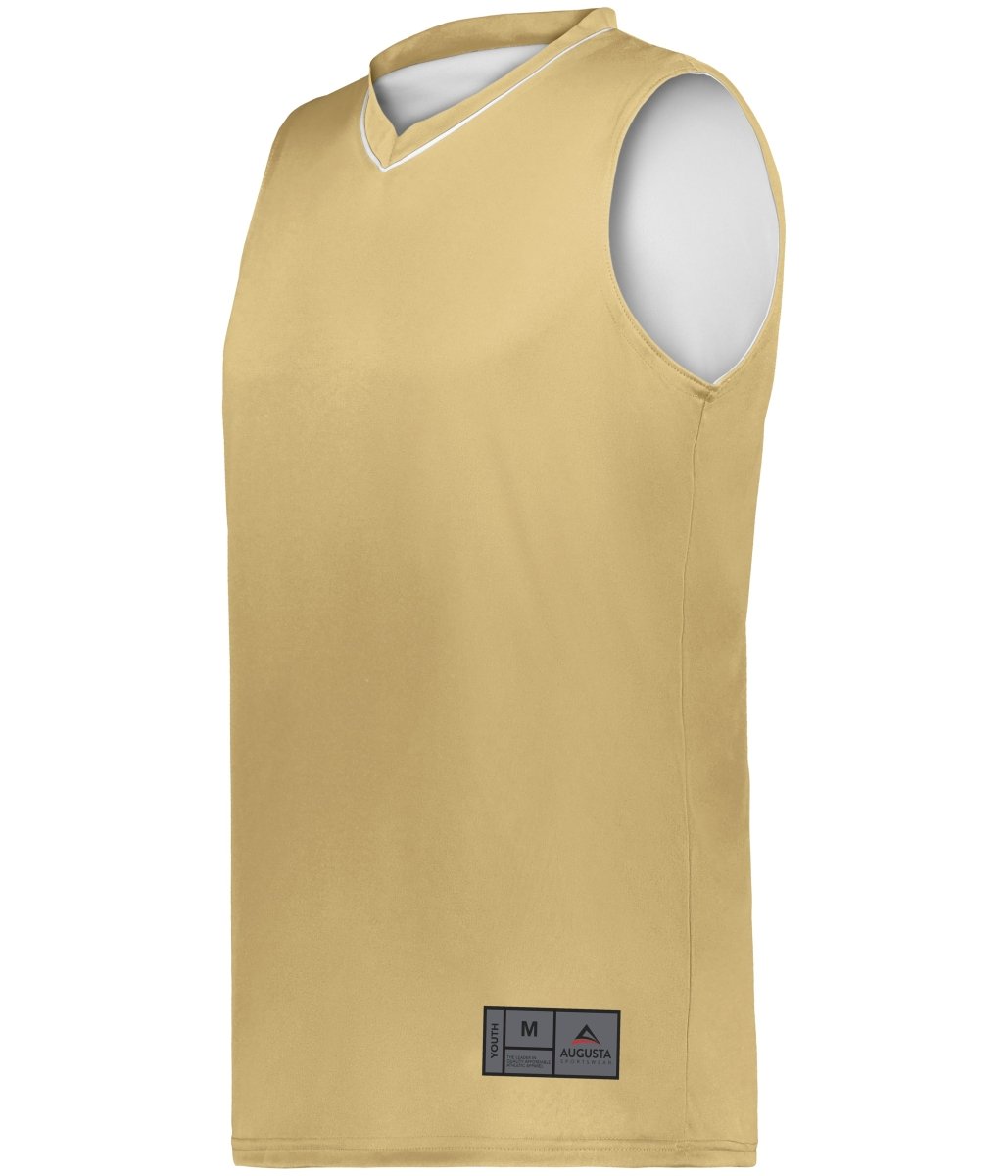 Augusta Sportswear Youth Reversible Two - Color Jersey 153 VEGAS GOLD/WHITE S