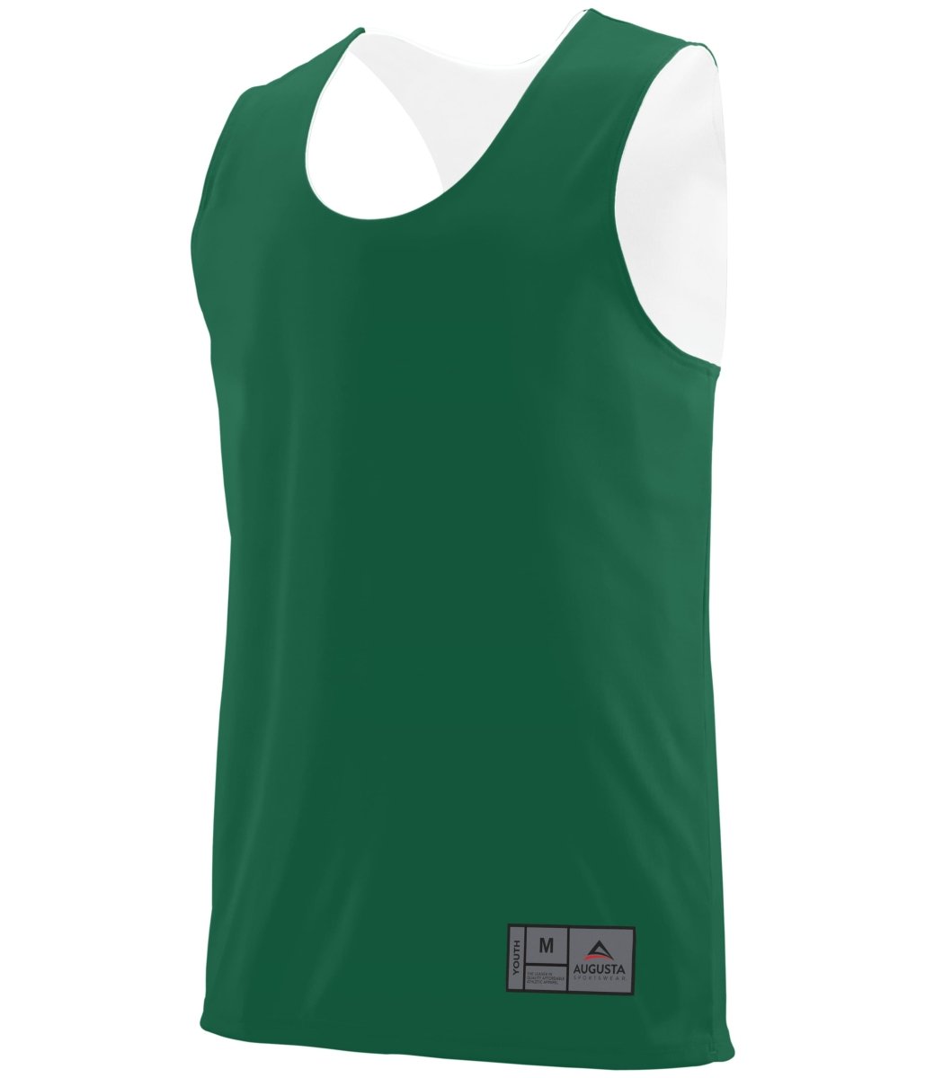 Augusta Sportswear Youth Reversible Wicking Jersey 149 DARK GREEN/WHITE S