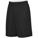 Augusta Sportswear Youth Reversible Wicking Shorts 1407 BLACK/WHITE S