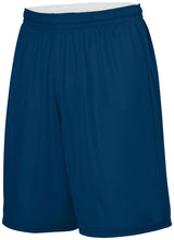 Augusta Sportswear Youth Reversible Wicking Shorts 1407 NAVY/WHITE S