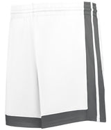 Augusta Sportswear YOUTH SINGLE - PLY BASKETBALL SHORTS 5385PY WHITE/CHARCOAL SOLID (BA) S