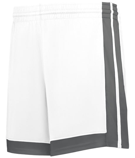 Augusta Sportswear YOUTH SINGLE - PLY BASKETBALL SHORTS 5385PY WHITE/CHARCOAL SOLID (BA) S