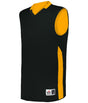 Augusta Sportswear YOUTH SINGLE - PLY REVERSIBLE BASKETBALL JERSEY 589RSPY BLACK/GOLD (BA) S