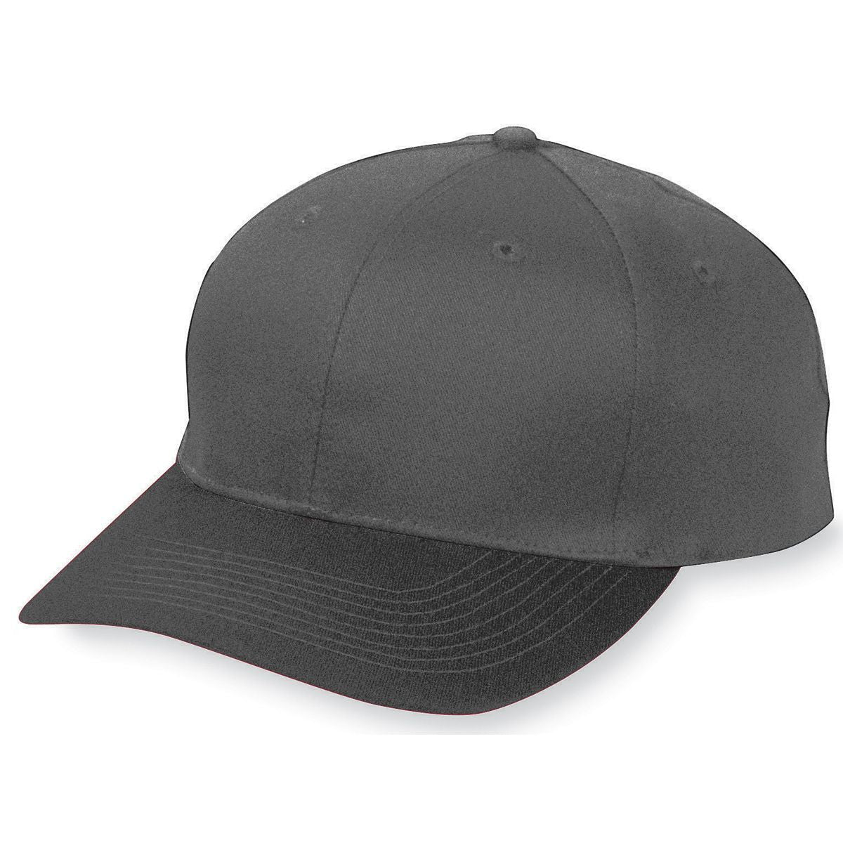Augusta Sportswear Youth Six - Panel Cotton Twill Low - Profile Cap 6206 BLACK OS