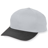 Augusta Sportswear Youth Six - Panel Cotton Twill Low - Profile Cap 6206 SILVER GREY/BLACK OS