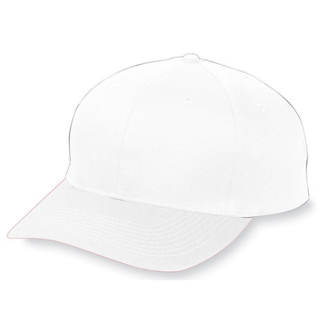 Augusta Sportswear Youth Six - Panel Cotton Twill Low - Profile Cap 6206 WHITE OS