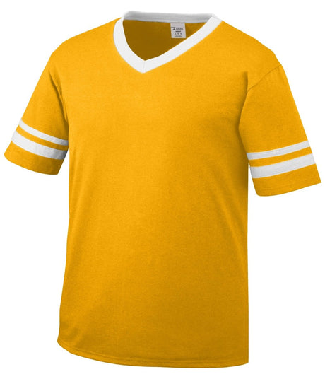 Augusta Sportswear Youth Sleeve Stripe Jersey 361 GOLD/WHITE S