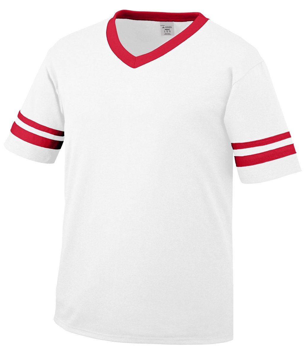 Augusta Sportswear Youth Sleeve Stripe Jersey 361 WHITE/RED S