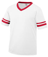 Augusta Sportswear Youth Sleeve Stripe Jersey 361 WHITE/RED S