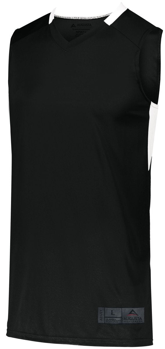 Augusta Sportswear Youth Step - Back Basketball Jersey 1731 BLACK/WHITE S