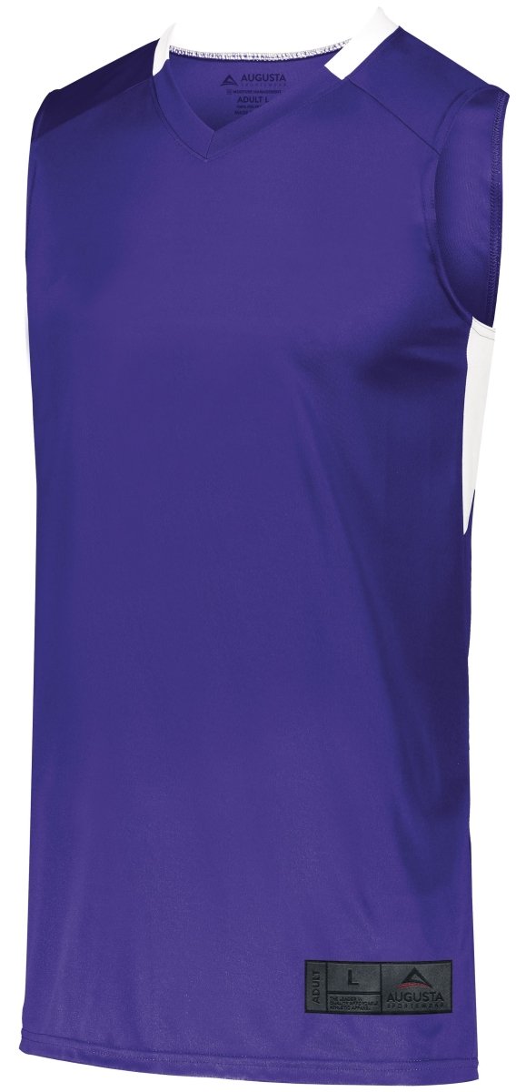 Augusta Sportswear Youth Step - Back Basketball Jersey 1731 PURPLE/WHITE S