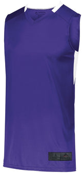 Augusta Sportswear Youth Step - Back Basketball Jersey 1731 PURPLE/WHITE S
