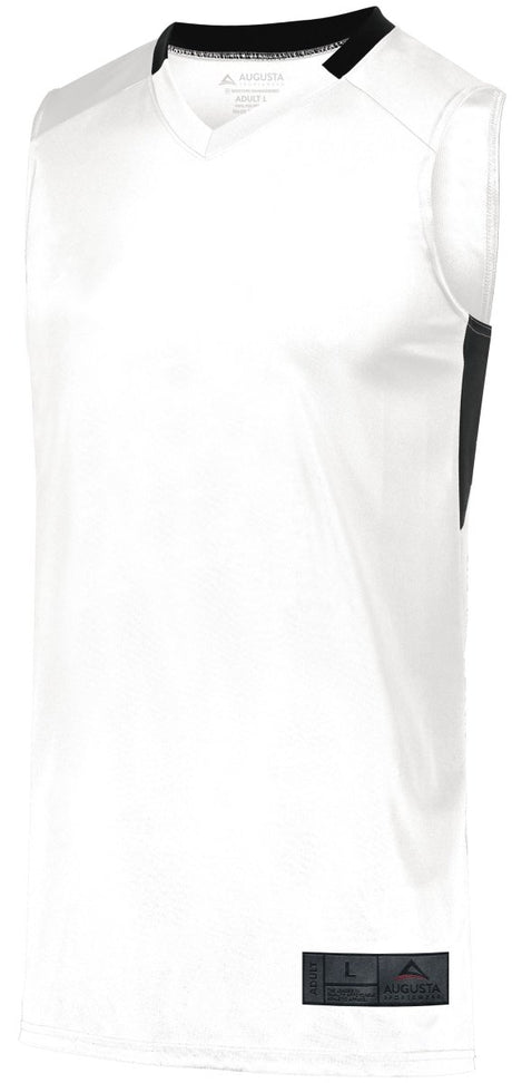 Augusta Sportswear Youth Step - Back Basketball Jersey 1731 WHITE/BLACK S