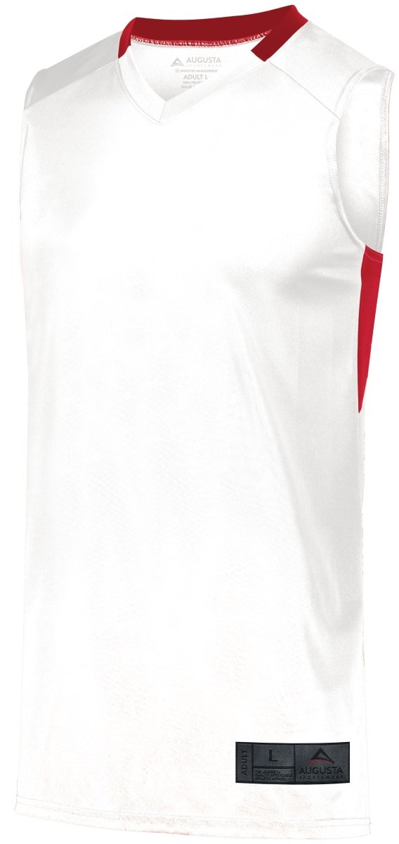 Augusta Sportswear Youth Step - Back Basketball Jersey 1731 WHITE/RED S