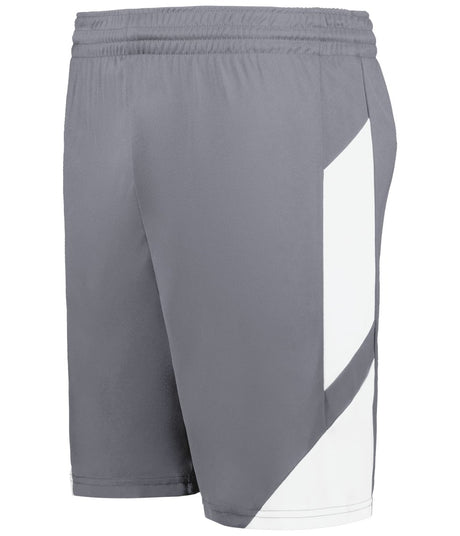 Augusta Sportswear Youth Step - Back Modern Fit Basketball Shorts 1737 GRAPHITE/WHITE S