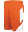 Augusta Sportswear Youth Step - Back Modern Fit Basketball Shorts 1737 ORANGE/WHITE S
