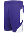 Augusta Sportswear Youth Step - Back Modern Fit Basketball Shorts 1737 PURPLE/WHITE S