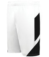 Augusta Sportswear Youth Step - Back Modern Fit Basketball Shorts 1737 WHITE/BLACK S
