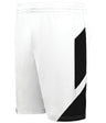 Augusta Sportswear Youth Step - Back Modern Fit Basketball Shorts 1737 WHITE/BLACK S