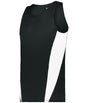 Augusta Sportswear YOUTH STRIDE SINGLET 266700 BLACK/WHITE (BA) S