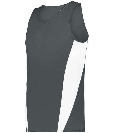 Augusta Sportswear YOUTH STRIDE SINGLET 266700 GRAPHITE/WHITE (BA) S